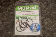 Mustad 39929NP-BN Ultra Point Size 2/0 2X Inline Wide Gap Circle Hooks Pack of 6