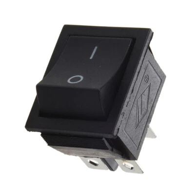 AC 250V 16A 4 Pin ON/OFF I/O 2 Position DPST Snap in Boat Rocker Switch 28x21mS4