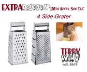 23.5cm Stainless Steel 4 Sided Cheese Grater Box Vegetable Food Slicer Shredder
