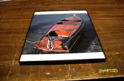 Vintage 1932 Chris Craft 21 ft triple cockpit boat wall art lake house decor