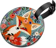 [YTYVAGT] Luggage Tags for Suitcases,Travel Tags for Luggage,Flower Field and Fox,2-Pc