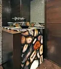 Wild Agate Stone Table, Agate Countertop Slab, Bathroom Console Counter Top Deco