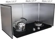 Kitchen Grease Splatter Guard for Stove Top 4 Sided, Stainless Steel Splatter Screen, Anti Oil Splash Shield for Frying, Oil Baffle Sheet Oil Splashproof for Cooking (70.9"W x 29.5"H)