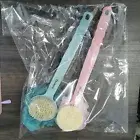 2 PCS Loofah Back Scrubber Long Handle Shower Body Brush with Soft Mesh Sponge