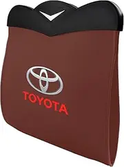 LED Car Storage Bag - Washable, Magnetic Seat Storage, Universal, Car Small Item Storage Bag, Automatic Light, Night Use, Online car-hailing Auto Accessories (Brown, For Toyota)