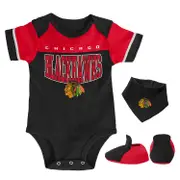 Outerstuff Baby Bib & Bootie Set Chicago Blackhawks Multi 24M