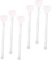 MAGICLULU 6 Pack Glass Stirrer Sticks Honey Dipper Rods for Cocktail Multi-Purpose Drink Skewers Perfect for Parties