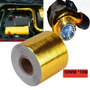 2 x 33" Roll Self Adhesive Reflective Gold HighTemperature Heat Shield Wrap Tape (for: Honda Civic)