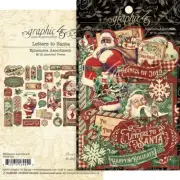 Graphic 45 LETTERS TO SANTA - Ephemera Die-Cut Set 35pc #4502700