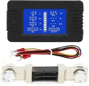 DC 0.01-100V 0-300A LCD Display Digital Current Voltage Power Energy Meter, Battery Monitor Amperemeter with Shunt, Battery Capacity Tester Detector for Cars RV Solar System (015