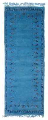 Vintage Hand-knotted Runner Rug 2'9" x 6'11" Traditional Wool Carpet