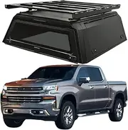 ATATNK Pickup Bed Cover Steel Truck Camping Canopy Roof Rack Hilux Hardtop Truck Tonneau Cover Seal Bed Hard Top Compatible for Chevy Silverado Colorado Tacoma