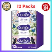 Quilton 3 Ply Extra Thick Facial Tissues Hypo-allergenic(12 boxes of 110 each) |