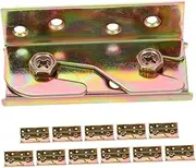 GAROZATION 12pcs Bed Hinge Kit Heavy Duty Bed Rail Brackets with Screws for Non Mortise Installation Invisible Fittings for Headboard and Footboard Support