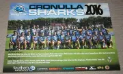 2016 Cronulla Sharks Nrl Team Poster