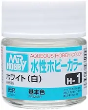 GSI Creos Gunze Aqueous Hobby Color Acrylic H1 White Model Kit Paint 10ml