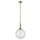 Innovations 202-12-LED XXL Beacon Mini Pendant, BBR/CLR - 206-BB-G202-12-LED