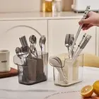 Wavy Grain Chopsticks Spoon Container Cutlery Storage Bucket for Kitchen