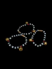 @ Baby kids Evil Eye Nazariya Bracelet Beads With Bell Black Color 4 Pair
