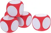 ERINGOGO 5pcs Blank Foam Dice DIY Paintable Party Game Supplies for Teaching Erasable Versatile Use for Games Learning Activities Unfinished Dice