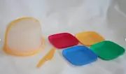 Tupperware Mini Cake Taker and Plates Set with Pie Server and Cake Cutter New