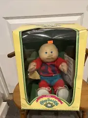 1985 Vintage Cabbage Patch Kids Doll Boy w/ Glasses Shag Hair HM 6 In Box