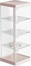 Lnqwhduu Desktop Storages Box, Stack Chest Storages Drawer Boxs, Multi Compartment Desktop Layer, Plasticc Drawers Perfect Pink