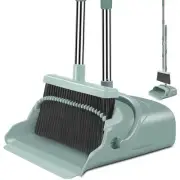 Upgrade Broom and Dustpan Set Large Size and with Long Handle Upright Ideal