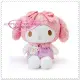 小花花日本精品♥ Hello Kitty 美樂蒂 玩偶 舒適絨毛娃娃 生日娃娃 害羞紫洋裝12334506