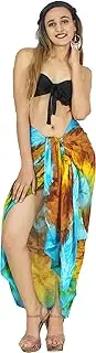 [LA LEELA] Beach Bikini Cover up Wrap Women Bathing Suit Sarong Tie Dye ONE Size