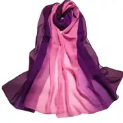 Fashion Lady Gradient Color Long Wrap Women's Shawl Chiffon Scarf Scarves PP