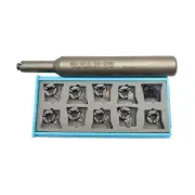 1× MG-H16-30-09R Small Inner Hole Groove Comma Arbor + 10Pcs MG-09GR200-6.5D17