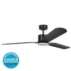 Iluka 60" DC Eglo Ceiling Fan with LED Light in Black
