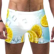 [VBFOFBV] Men's Printed Jammer Swimsuit Swim Shorts, Hello Summer Garden and Flower Pattern