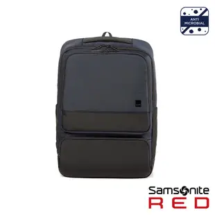 Samsonite RED 新秀麗 筆電後背包/電腦包/雙肩包15.6吋 WAVELEY 輕量尼龍抗菌商務(黑/藍)