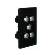 CLIPSAL SATURN 4065PBL-EB - 5 Gang Pushbutton LED Switch - Espresso Black
