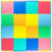 Foam Puzzle Floor Play Mat for and Babies with Solid Colors, 36 or 16 Interlo...