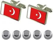 [Select Gifts] Shirt Dress Studs UMM al Qaiwan Flag Cufflinks
