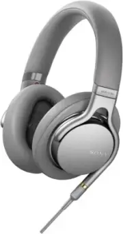 SONY MDR-1AM2 STEREO HEADPHONES SILVER Hi-res foldable w/ microphone New