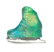 Metalic Figure Skating Boot Covers by Kami-So - Malachite Python