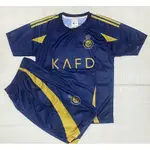 全新 RONALDO AL NASSR AWAY NAVY JERSEY 2024 適合 5-12 歲兒童