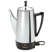 Presto Stainless Steel 12-Cup Coffee Maker – Robust Percolator, Silver