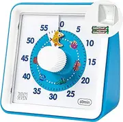 Visual Timer with Protective Case, 60-Minute Countdown Timer for Kids Autism ADHD Classroom Home Office, Countdown Clock for Teaching Work Meeting Time Management, Blue Fish Pattern