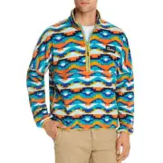 Penfield Men's Melwood Teal Print Regular Fit Half Zip Fleece Jacket - Teal P...