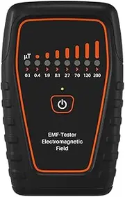 Handheld EMF Tester Portable Electromagnetic Radiation Detector Electromagnetic Radiation in i Measurement Instrument with Beep Alarm and Low Battery Indication Multicolor Indication Model YW-862-A