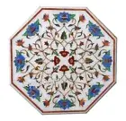 Marble Coffee Table Top , Gemstone Side Table Top , Lawn Corner Table for Hotel