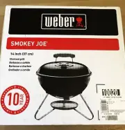 Weber Smokey Joe 14" Tabletop Black Charcoal Barbecue BBQ Grill NEW in Box