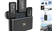 Wireless Lavalier Microphones with Noise Cancellation, 656ft Transmission, LCD