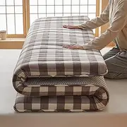 KKCD Japanese Futon Mattress Queen Size Foldable,Roll Up Tatami Sleeping Mat,5Cm Thick Floor Mattress for Kids,Guest Bed Couch,Shiki Futon Sleeping Pads for Tent Camping,Style2,Queen/150x200cm