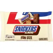 SNICKERS Almond Milk Chocolate Candy Bars, Fun Size, Halloween Candy, 10.23oz